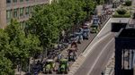 Aksi Petani Konvoi Traktor di Jalanan Madrid, Serukan Bantuan Kekeringan