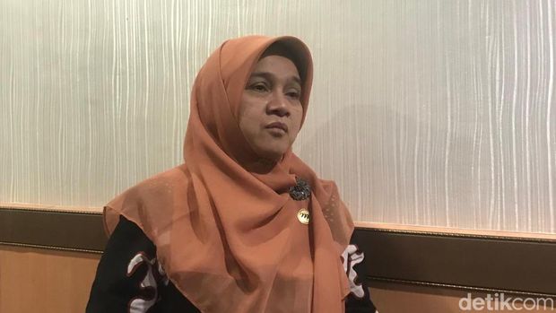 Kepala Dinkes DIY Pembajun Setyaningastutie setelah Jumpa pers di kantor Dinas Pertanian dan Ketahanan Pangan (DPKP) DIY, Kamis (6/7/2023).