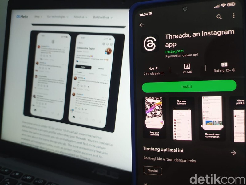 aplikasi Threads buatan Meta