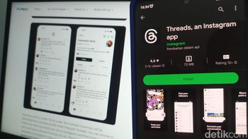 Lalu, datanglah Threads sebagai pesaing Twitter yang dihadirkan Meta, induk perusahaan Facebook, Instagram, dan WhatsApp. Foto: Ryan Kurniawan/detikSumut