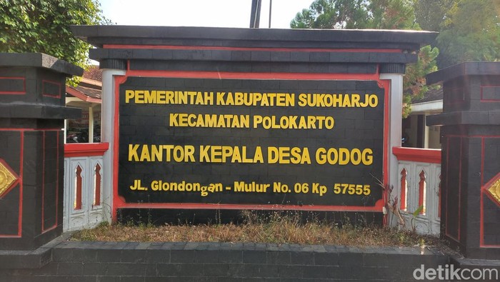 Balai Desa Godog, Kecamatan Polokarto, Kabupaten Sukoharjo. Foto diunggah pada Kamis (6/7/2023).