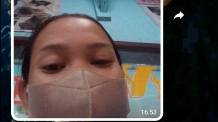 Foto wanita yang hilang usai sehani nikah, Anggi Angraeni, yang dikirimkan kepada orang tua.