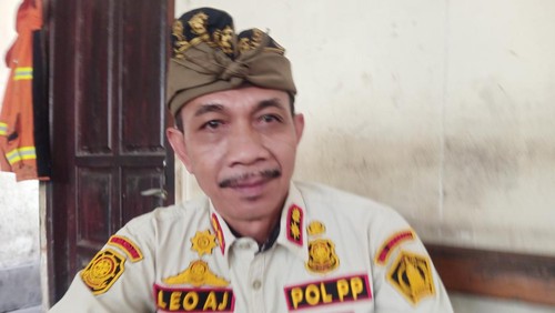 Kepala Satuan Polisi Pamong Praja (Satpolpp) Kabupaten Jembrana, I Made Leo Agus Jaya saat ditemui detikBali dikantornya, Kamis (6/7/2023).