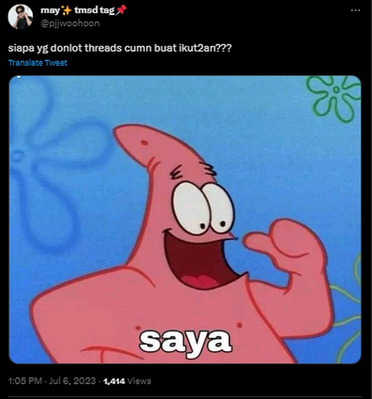 Meme Kemunculan Threads di Tengah Kejayaan Twitter Threads, platform media sosial terbaru besutan Meta akhirnya rilis. Dengan cepat kedatangannya menarik perhatian orang-orang untuk menjajalnya. Tak terkecuali mereka pemain lama di Twitter.