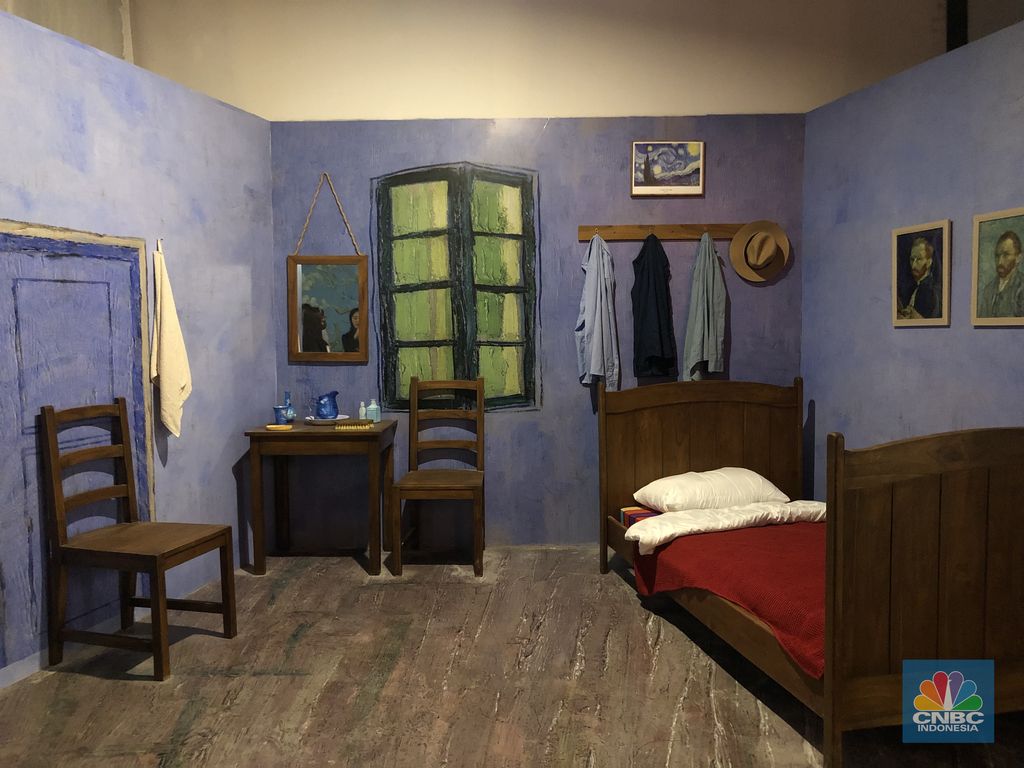 Pameran lukisan Van Gogh di Jakarta. (CNBC Indonesia/Rindi Salsabilla Putri)