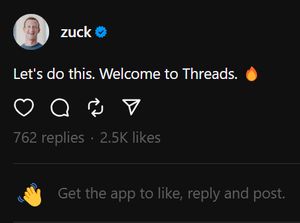 Zuckerberg Mulai Ramaikan Threads, Aplikasi Pesaing Twitter Buatan Meta