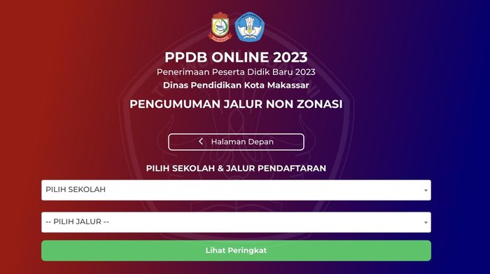 PPDB Makassar jalur non zonasi