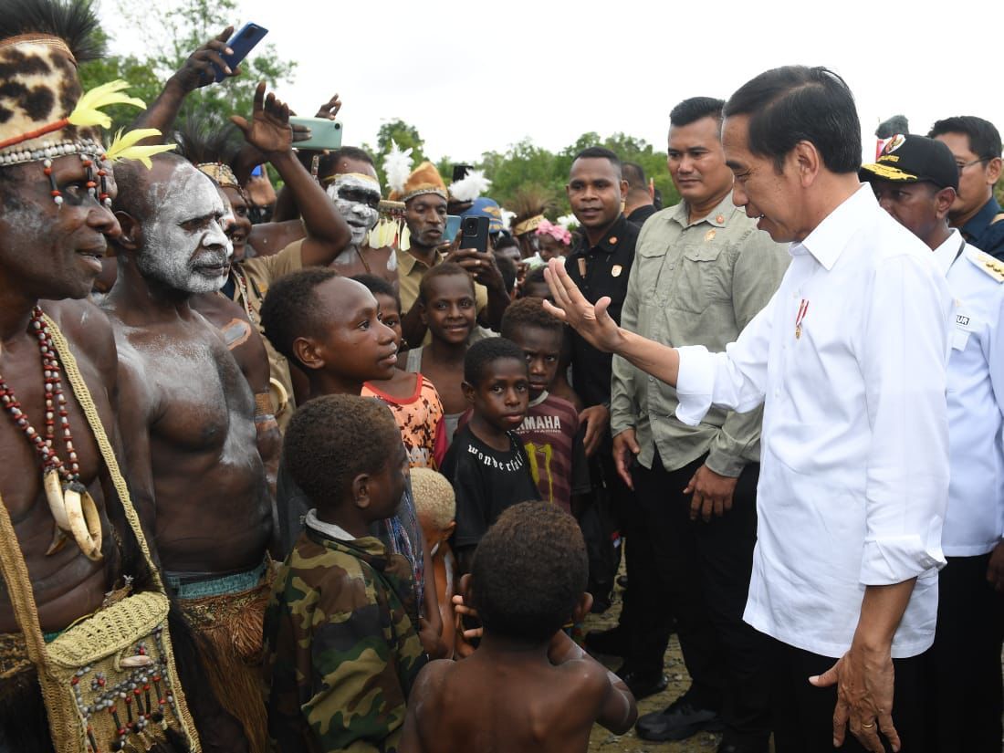 Presiden Jokowi kunker ke Asmat, Papua Selatan.