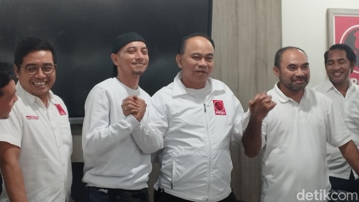 Projo bertemu Koordinator Relawan Pendukung Prabowo, Fauzi Baadila. (Brigitta Belia/detikcom)