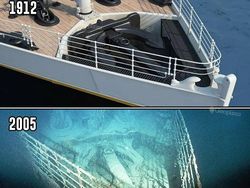 Perbandingan Titanic Sebelum Tenggelam dan Sesudah Jadi Bangkai