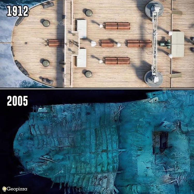 Titanic dulu dan sekarang Titanic dulu dan sekarang
