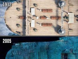 Perbandingan Titanic Sebelum Tenggelam dan Sesudah Jadi Bangkai