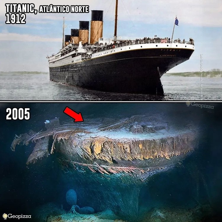 Titanic dulu dan sekarang Titanic dulu dan sekarang