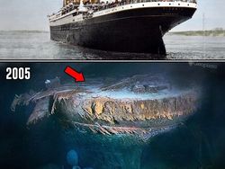 Perbandingan Titanic Sebelum Tenggelam dan Sesudah Jadi Bangkai