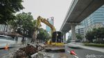 Hati-hati, Ada Pembongkaran Pembatas Jalan di Rasuna Said Jaksel