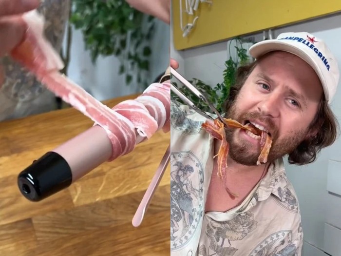 Cara masak bacon pakai catokan yang nyeleneh
