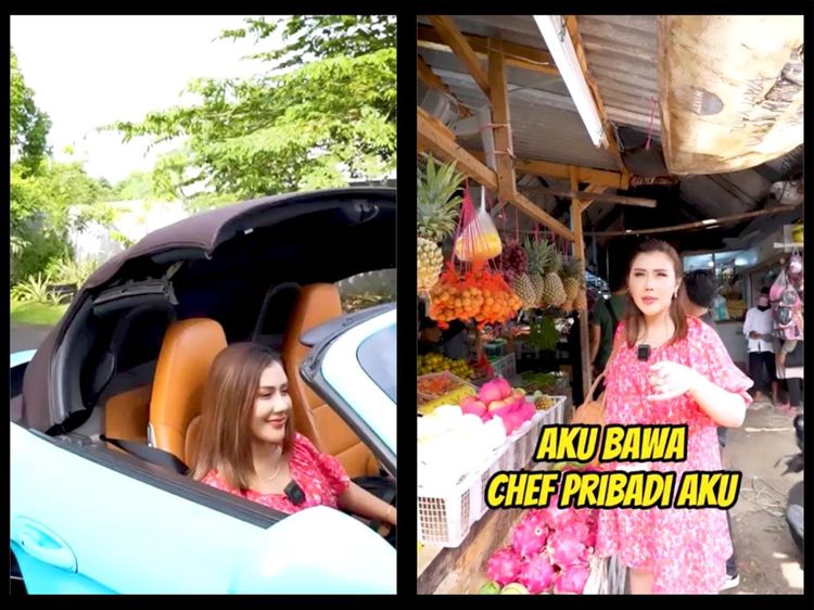 Rey Utami Artis Terkaya di Indonesia 2023, Belanja ke Pasar Pakai Porsche