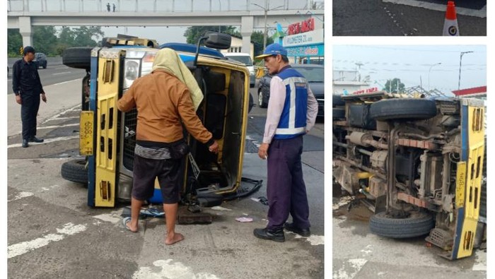 Truk terguling di Tol Jagorawi (dok istimewa)