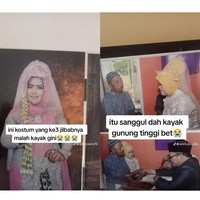 Wanita yang berusia 25 tahun ini menuturkan acara pernikahannya digelar pada 22 Maret 2019. Iin mengaku usai MUA merias wajahnya, dia belum bercermin.Pertama aku nggak lihat kaca. Terus giliran waktu mau ijab qobul kakak perempuan saya yang terkejut saat melihat hasil make up saya yang berantakan. Dari situ aku masih belum sadar dan waktu foto sudah selesai dicetak aku baru sadar kalau sehancur itu makeupku🥲🥲, sautnya. Foto: Dok. TikTok @adelyaasyifa.