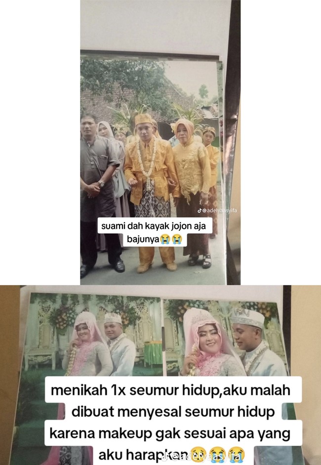 Di akhir wawancara, wanita yang tinggal di Sidoarjo, Jawa Timur ini menyebutkan bagi para calon pengantin lebih baik teliti lagi sebelum memilih vendor di acara pernikahan.Untuk semua calon pengantin jangan sampai salah pilih MUA ya. Biar nggak menyesal seumur hidup kayak aku. Dan aku berharap suatu saat aku mempunyai rezeki lebih agar bisa rias kembali walaupun cuma untuk foto-foto aja, pungkasnya. Foto: Dok. TikTok @adelyaasyifa.