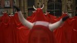 Aksi Protes Kekejaman Terhadap Hewan Jelang Festival San Fermin Spanyol