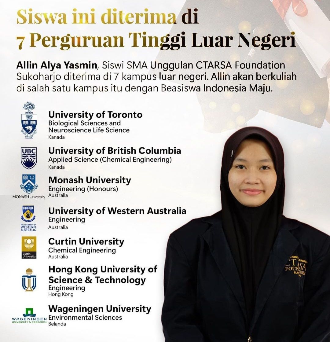 Wisuda Sekolah SMA Unggulan CTARSA Foundation