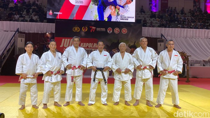 Kapolri Jenderal Listyo Sigit Prabowo di acara Judo Kapolri Cup. (Wildan/detikcom)