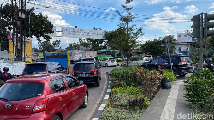 Kondisi arus lalin di kawasan Gedebage Bandung