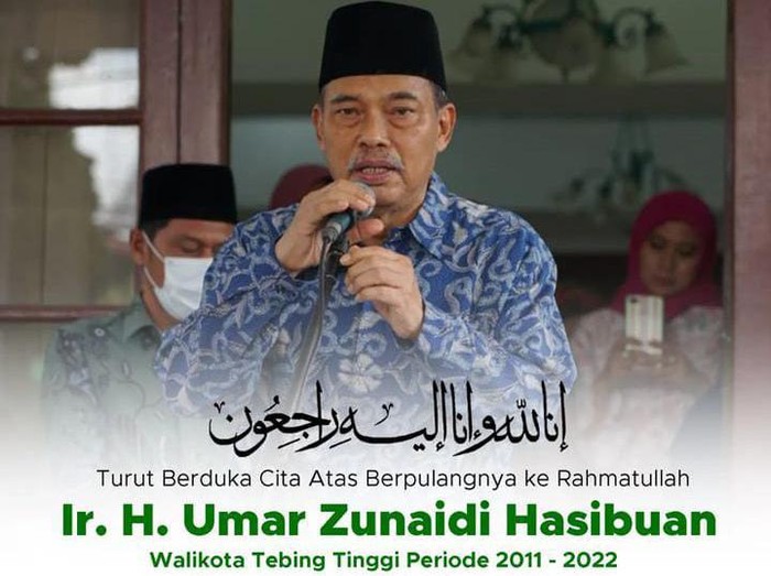 Mantan Wali Kota Tebing Tinggi Umar Zunaidi Hasibuan meninggal dunia