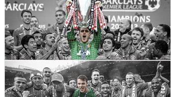David De Gea adalah satu-satunya pemain yang masih ada dari era juara Liga Inggris. Kini dia pun pergi. Foto: Twitter