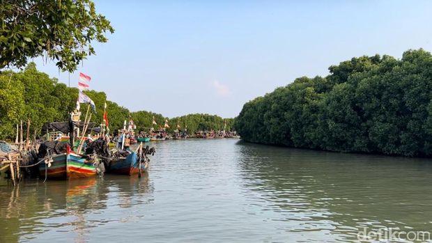 Sungai Dasun atau yang dikenal juga dengan Sungai Lasem dahulunya merupakan pintu atau jalur keluar-masuk kapal-kapal dari berbagai negara. Foto diunggah Minggu (9/7/2023).