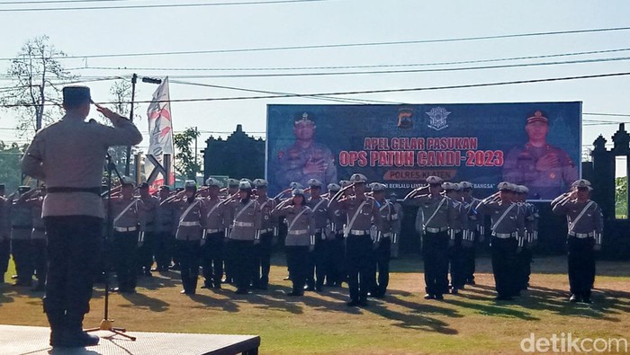 Apel pasukan operasi Patuh Candi 2023 Polres Klaten, Senin (10/7/2023).