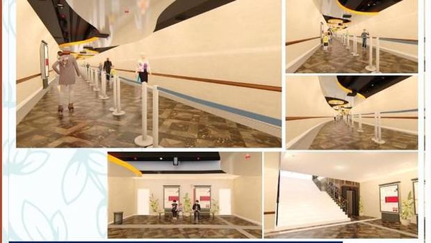 Desain tunnel atau terowongan bawah tanah penghubung Terminal Intermoda Joyoboyo dengan KBS.