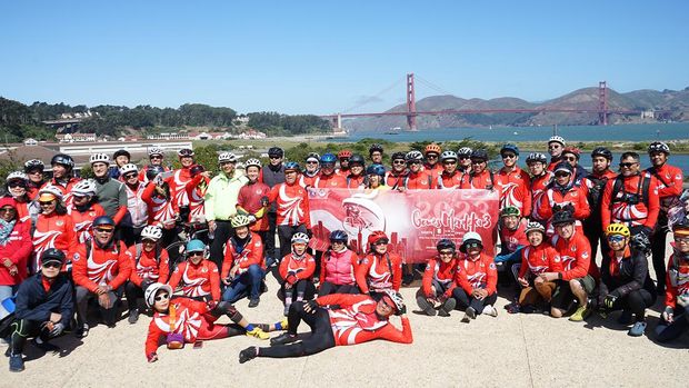Gowes Merdeka oleh KJRI San Francisco pada 8 Juli 2023.