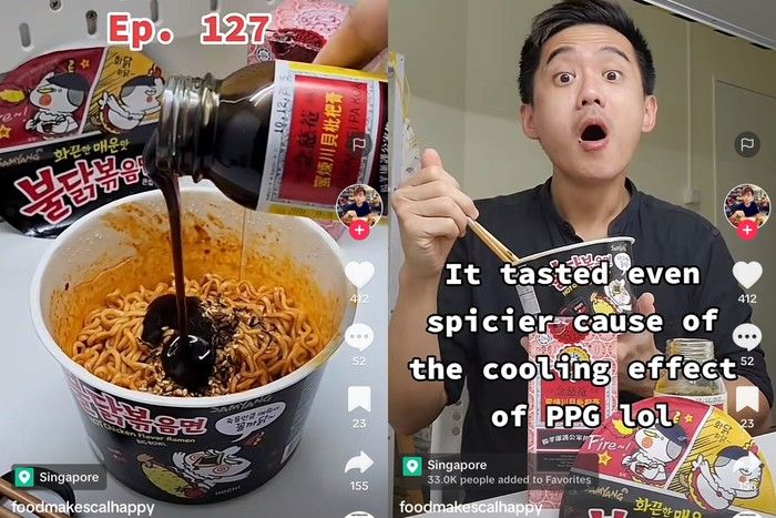 Makanan dan minuman dicampurkan obat batuk Pei Pa Koa