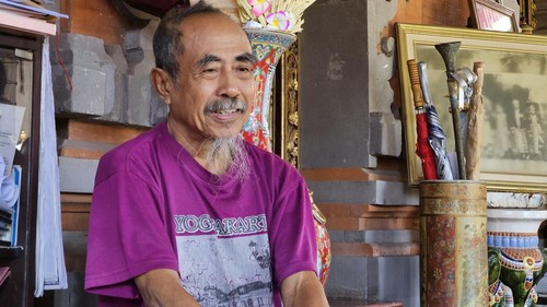 Penglingsir Puri Agung Klungkung Ida Dalem Smara Putra di Puri Agung Klungkung, Senin (10/7/2023).