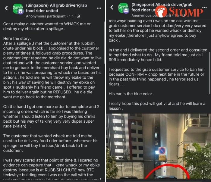 Tak Sengaja Tumpahkan Minuman, Ojol Ini Diancam Dipukul Pelanggan