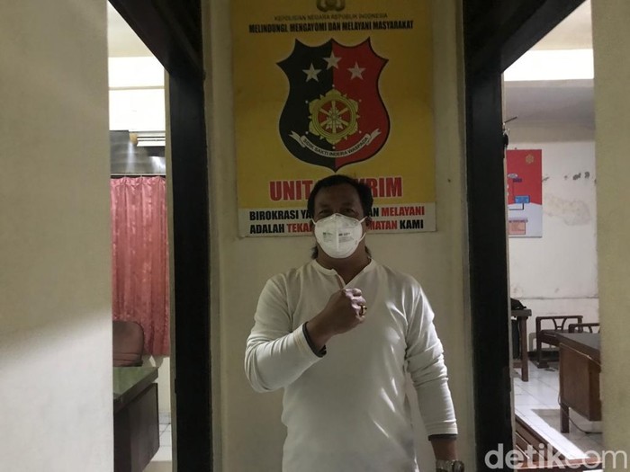 Aiptu Saptono Agung DJ Panit Opsnal Rekrim Polsek Gedongtengen, ditemui di kantornya, Selasa (11/9/2023).