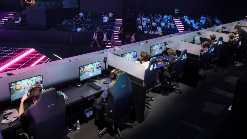 Gamers from different countries play during an esports and gaming festival Gamers8 at Boulevard Riyadh, Saudi Arabia, July 9, 2023. REUTERS/Ahmed Yosri REFILE - QUALITY REPEAT