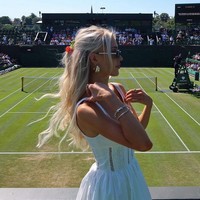 Morgan membawakan acara untuk chanel Wimbledon dalam serial fashion dan gaya hidup.  Foto: Dok. Instagram @moorrgs