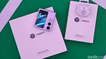 Oppo Find N2 Flip edisi Wimbledon hanya dijual di Indonesia. Foto: Adi Fida Rahman/detikINET