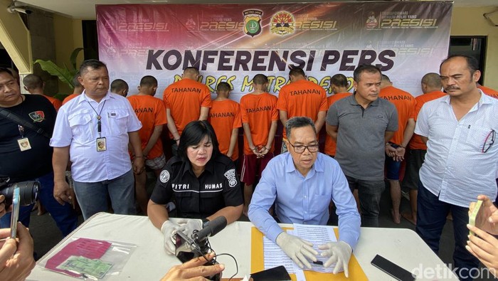 Polres Depok Tangkap 13 Tersangka Curanmor. (Devi/detikcom)