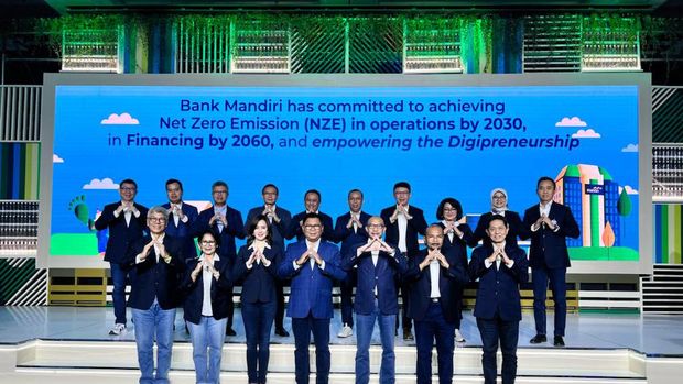 Bank Mandiri Luncurkan Digital Carbon Tracking dan Kartu Plastik Daur Ulang untuk NZE 2060. (Dok. Bank Mandiri)