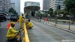 Biar Kinclong, Separator Busway di Tosari Dicat Lagi