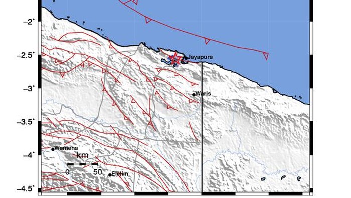 Gempa Kota Jayapura, Papua.