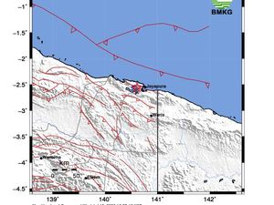 Gempa Bumi Terkini M 4,2 Guncang Jayapura Papua, Berpusat di Darat