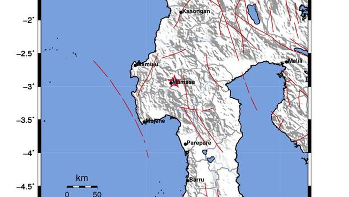 Gempa terkini guncang Kabupaten Mamasa, Sulawesi Barat (Sulbar) dengan magnitudo 2,7.
