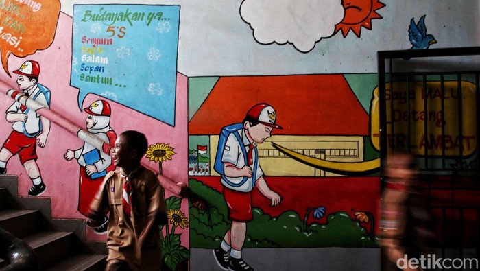 Ilustrasi Pelajar SD, Ilustrasi sekolah dasar, ilustrasi pelajar