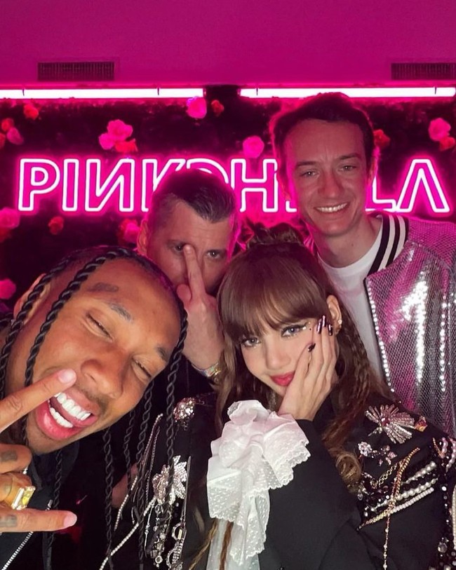 Lagi-lagi, Frederic Arnault mendampingi Lisa BLACKPINK saat after party Coachella 2023 bersama Tyga dan Peter Utz. Foto: Instagram