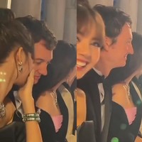Rapper grup BLACKPINK itu juga terlihat membisikkan sesuatu ke telinga Frederic Arnault dan membuatnya tersenyum. Foto: Instagram